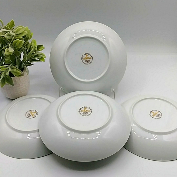 🌻HP! 4 Mikasa Dancing Flowers Soup Bowls. L1065 Disc pattern - Picture 3 of 6